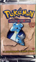 Pokemon Fossil 1st Edition Booster Pack - Lapras Artwork